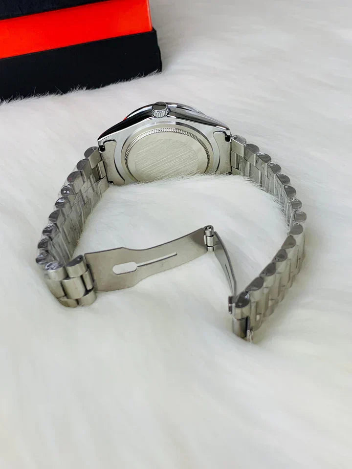 Rolex Pure Silver Stainless Steel Watch – Premium Design