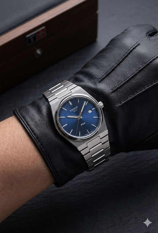 Tissot PRX Silver Stainless Steel Blue Dial Quartz Unisex Watch