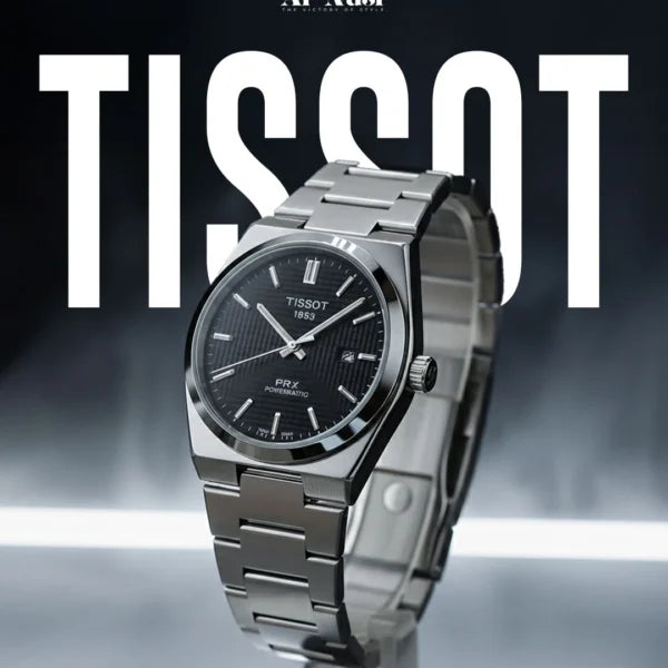 Tissot PRX Powermatic 80 Silver Stainless Steel Black Dial Automatic Watch for Men's