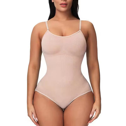 Snag the Ultimate V Neck Spaghetti Strap Bodysuit - The Perfect Compression Shapewear for a Flawless Figure! 💖✨ #BodyGoals #SuperSale